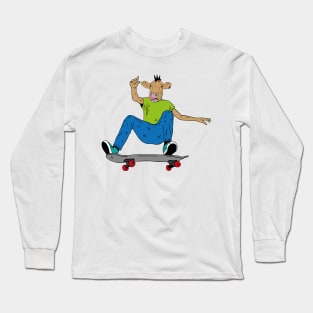 Cow Skater Punk Long Sleeve T-Shirt